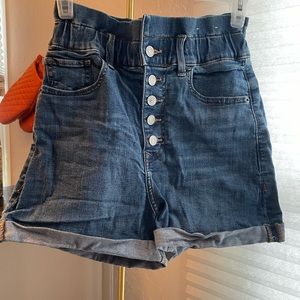 High Waisted Paper Bag Express Shorts